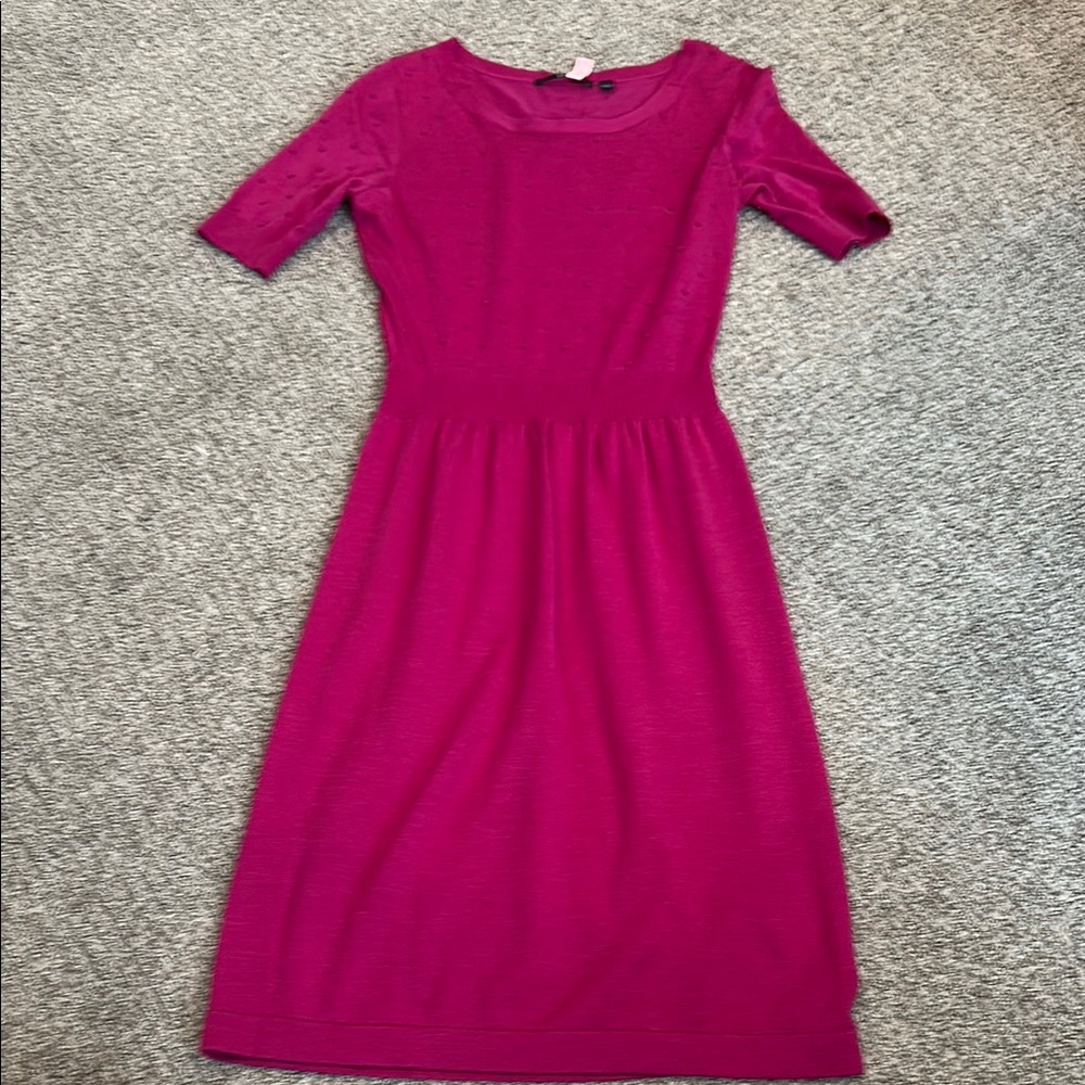 Hugo Boss Pink A-Line Midi Dress for Wedding Guest